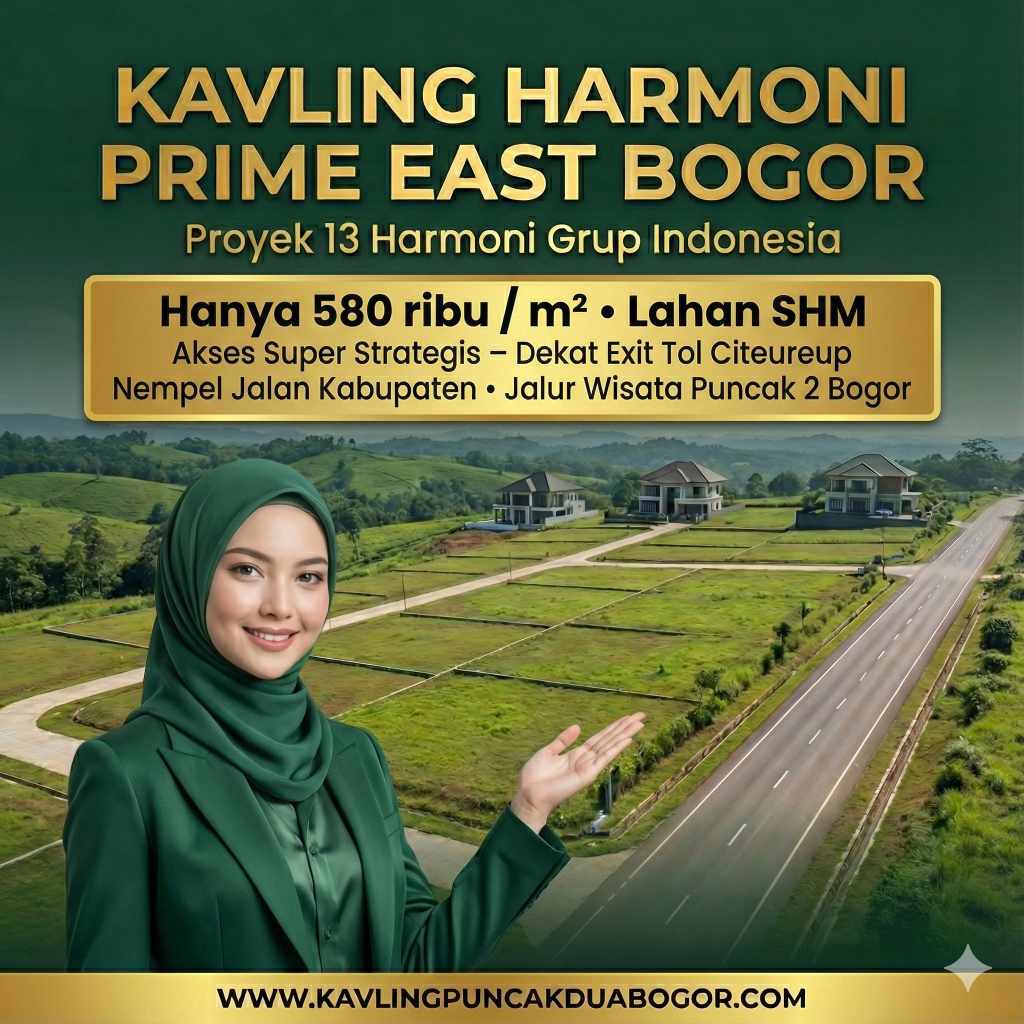 Kavling SHM Harmoni Prime East Bogor harga promo lokasi Puncak 2